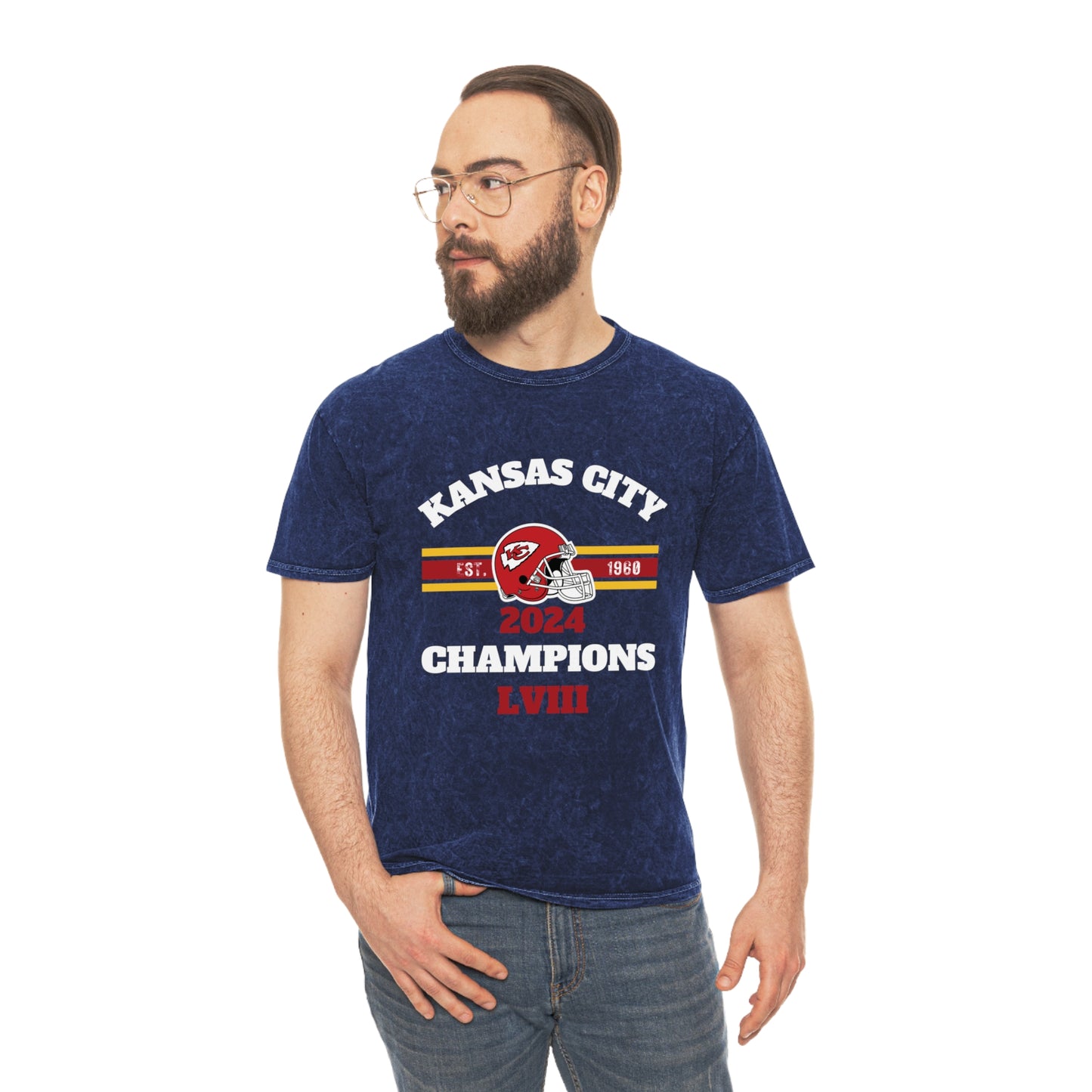 Super Bowl Chiefs Champions LVIII Mineral Wash T-Shirt