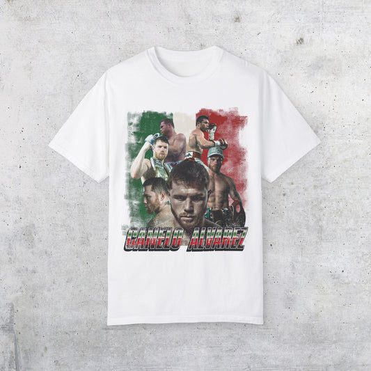 Canelo Alvarez Mexico White Graphic Tee